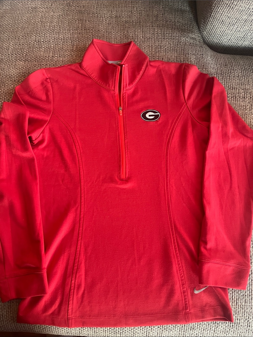 Nike Red Georgia G Logo Quarter-Zip Pullover